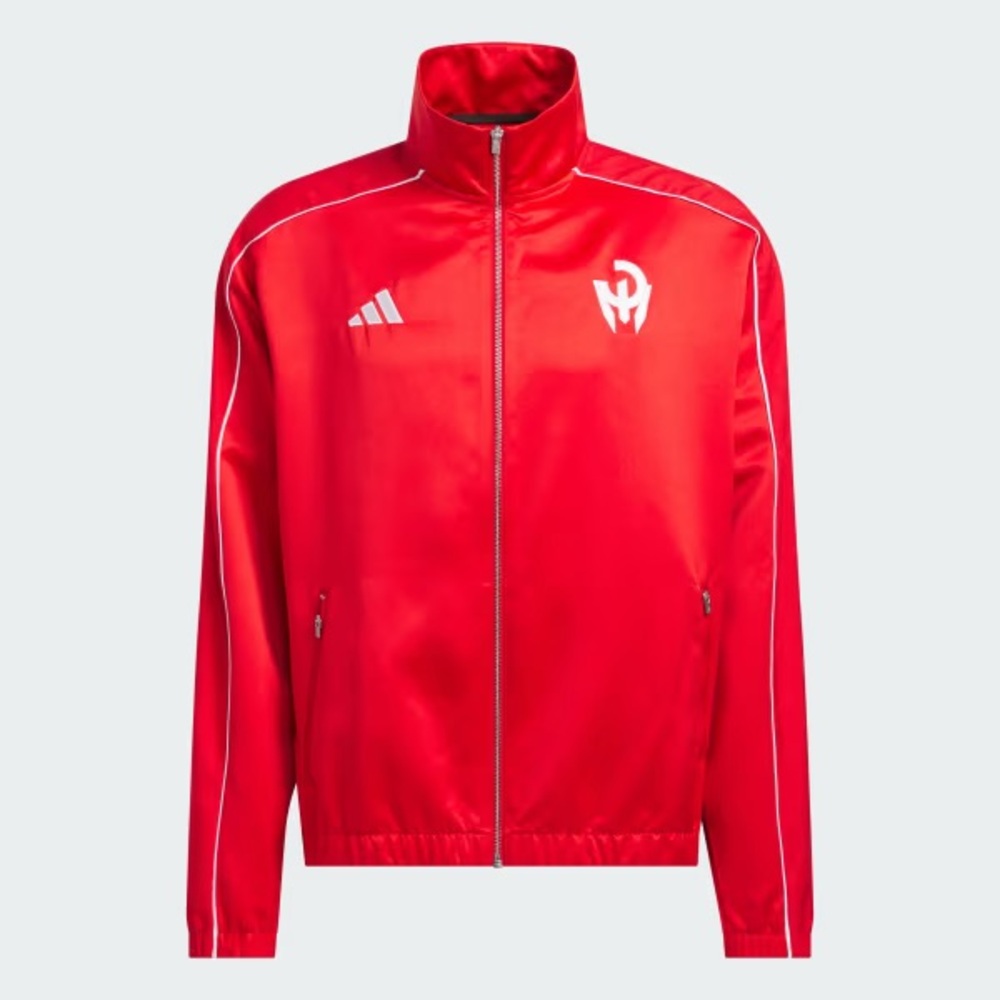 Adidas Mahomes Size Medium Mens Red White Track Jacket
